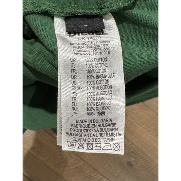 Diesel DDDL Green Short Sleeve T-Shirt - 100% Cotton - Size M - Picture 5 of 7